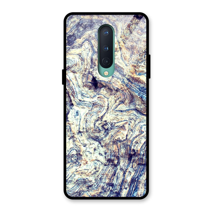 Marble Pattern Glass Back Case for OnePlus 8