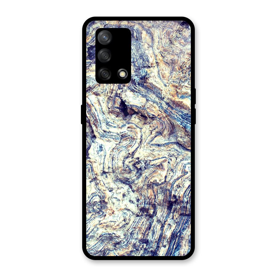 Marble Pattern Glass Back Case for Oppo F19