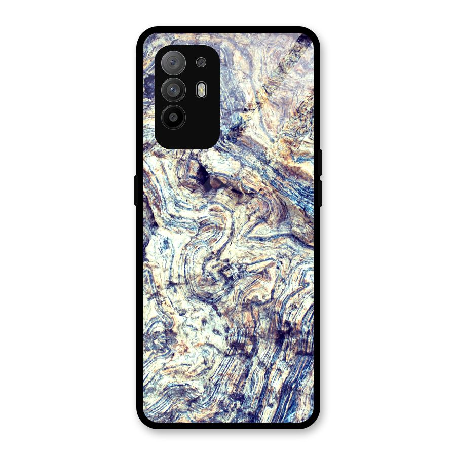 Marble Pattern Glass Back Case for Oppo F19 Pro Plus 5G