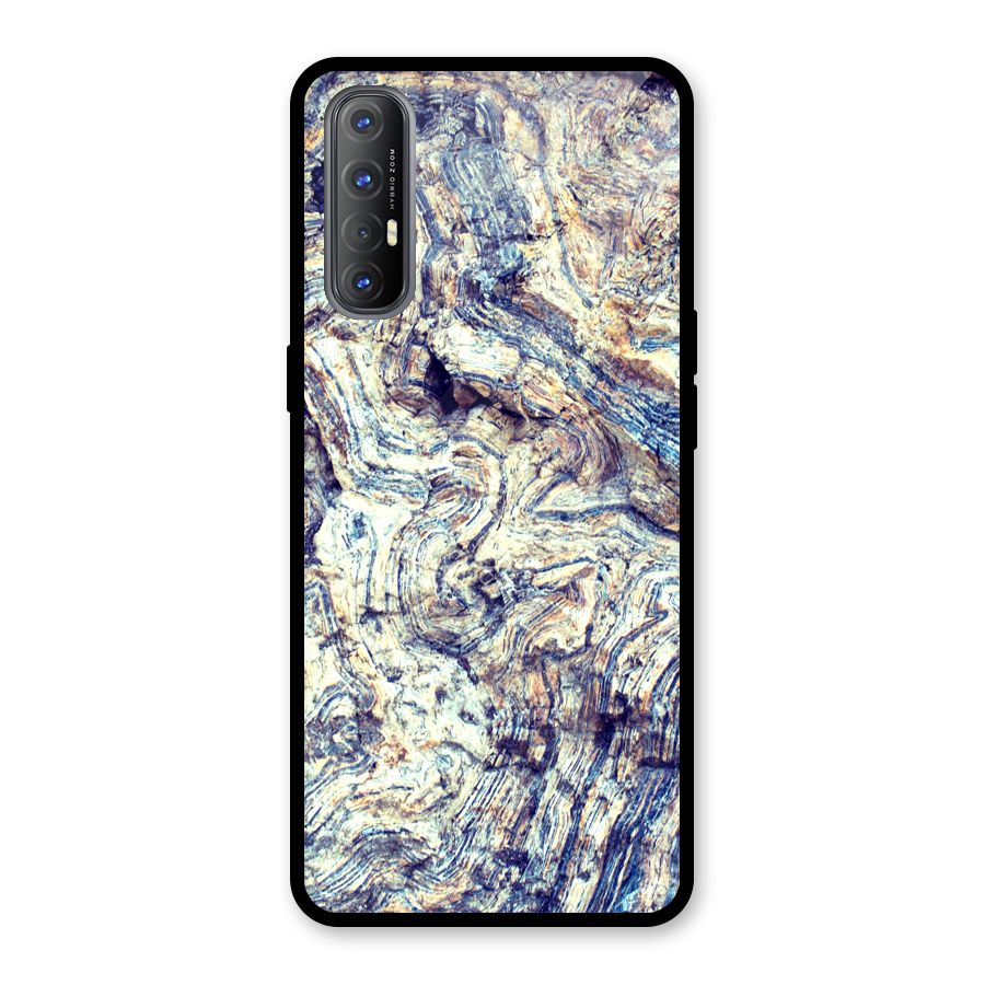 Marble Pattern Glass Back Case for Oppo Reno3 Pro