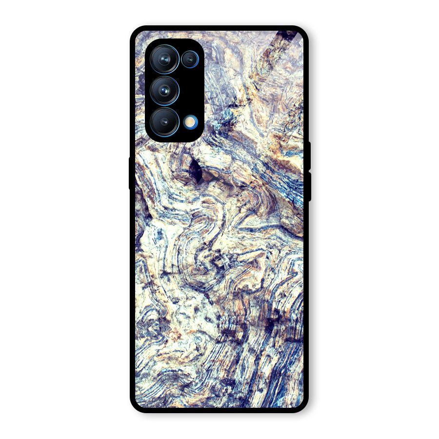 Marble Pattern Glass Back Case for Oppo Reno5 Pro 5G