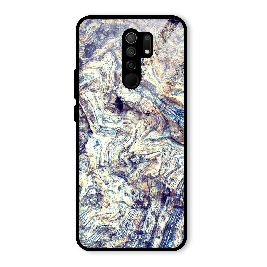 Marble Pattern Glass Back Case for Poco M2
