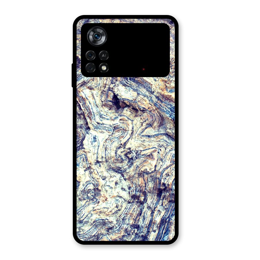 Marble Pattern Glass Back Case for Poco X4 Pro 5G
