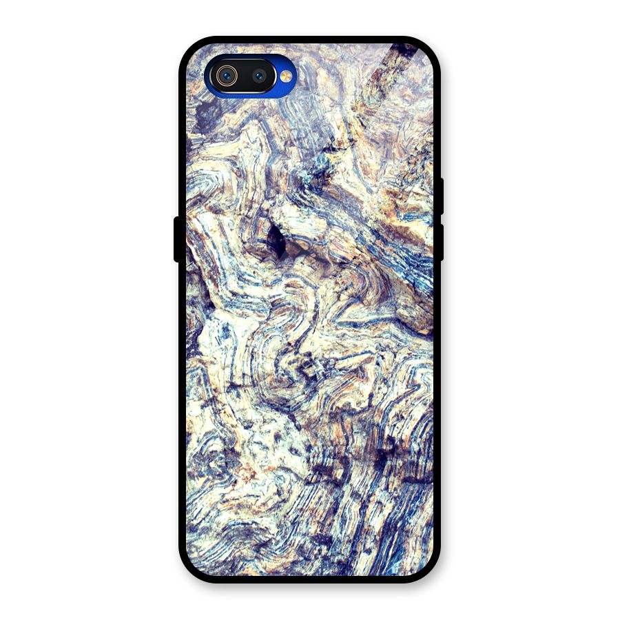 Marble Pattern Glass Back Case for Realme C2
