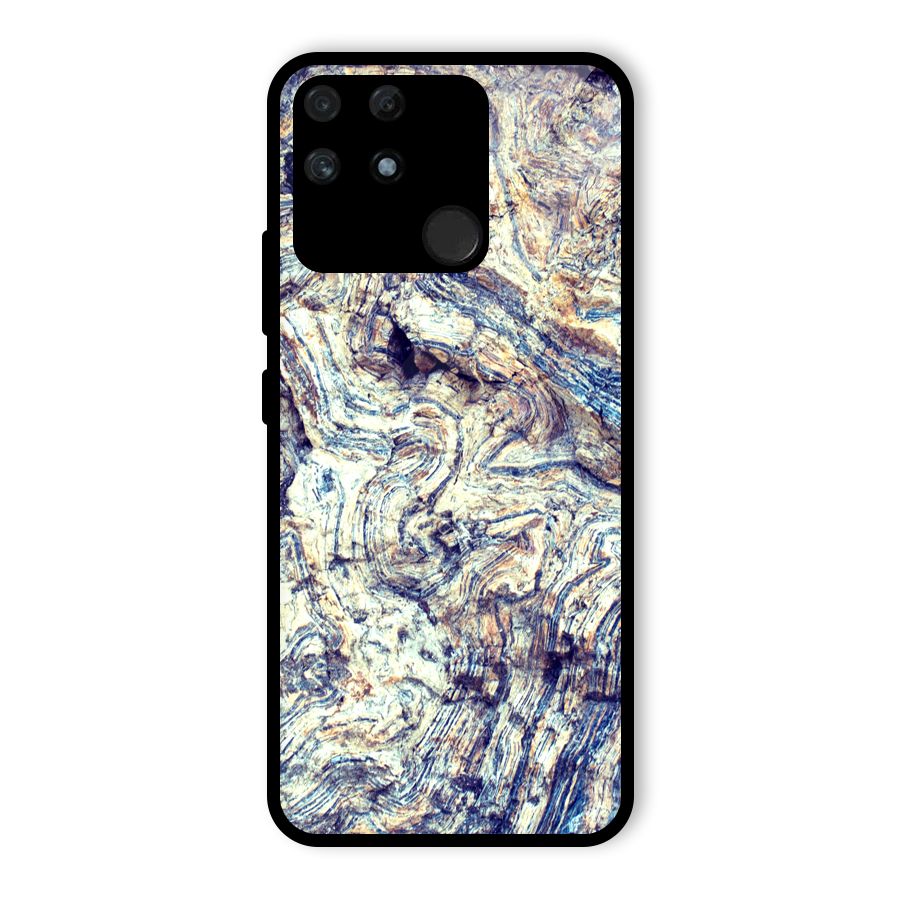 Marble Pattern Glass Back Case for Realme Narzo 50A