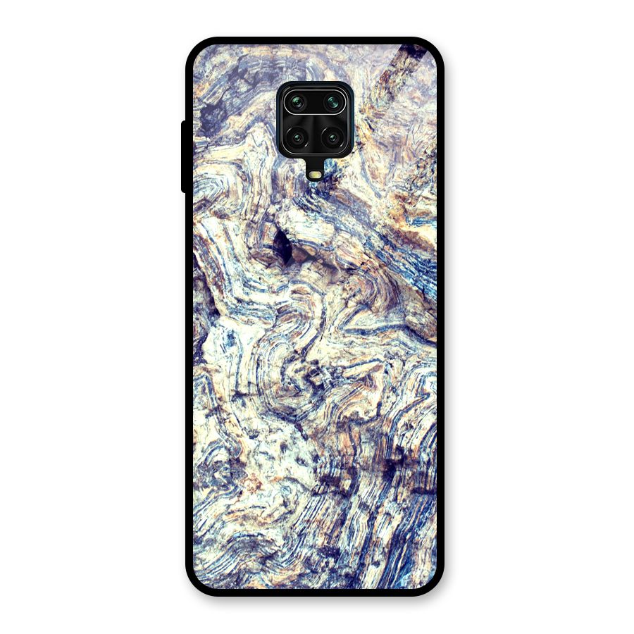 Marble Pattern Glass Back Case for Redmi Note 9 Pro