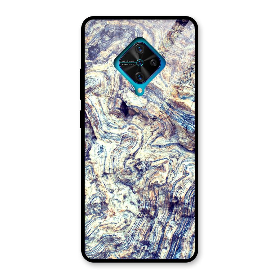 Marble Pattern Glass Back Case for Vivo S1 Pro
