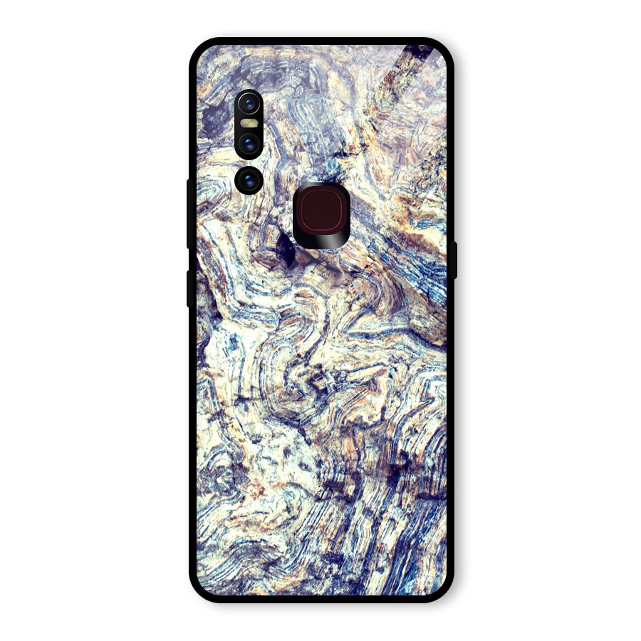 Marble Pattern Glass Back Case for Vivo V15