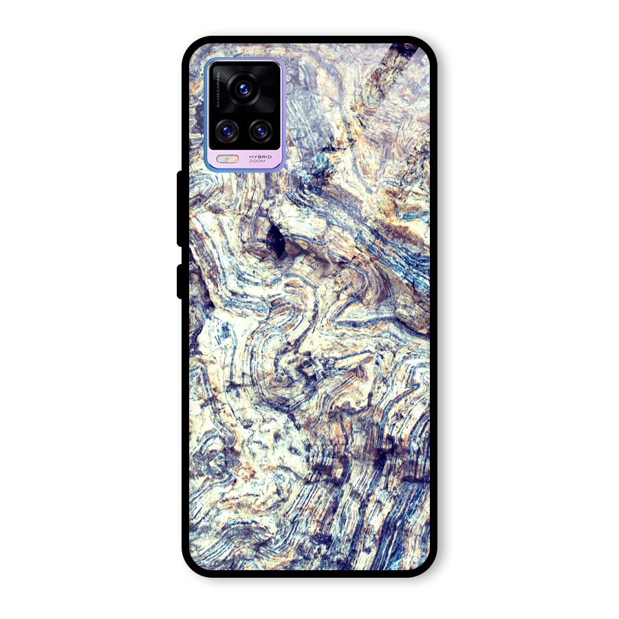 Marble Pattern Glass Back Case for Vivo V20 Pro