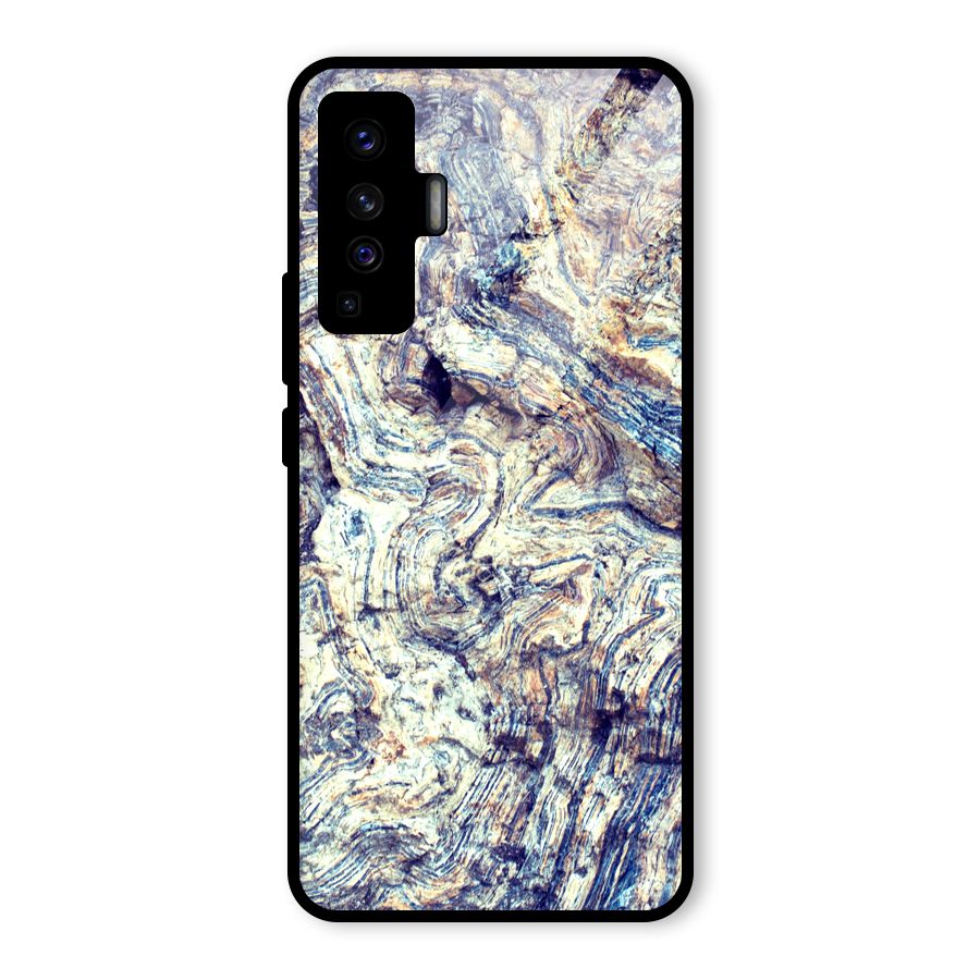 Marble Pattern Glass Back Case for Vivo X50