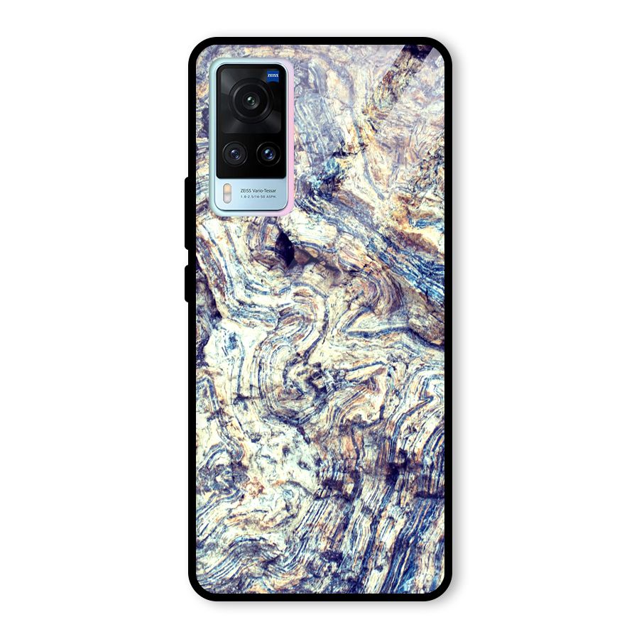 Marble Pattern Glass Back Case for Vivo X60