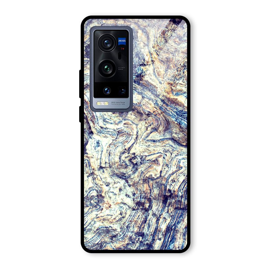 Marble Pattern Glass Back Case for Vivo X60 Pro Plus