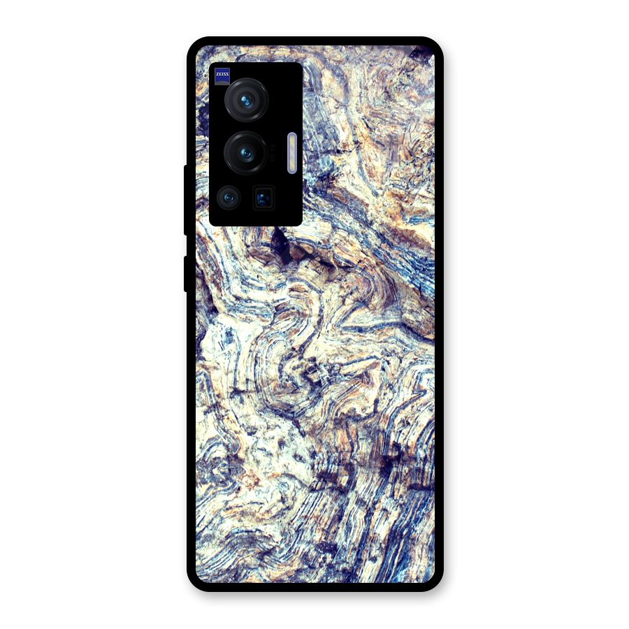 Marble Pattern Glass Back Case for Vivo X70 Pro