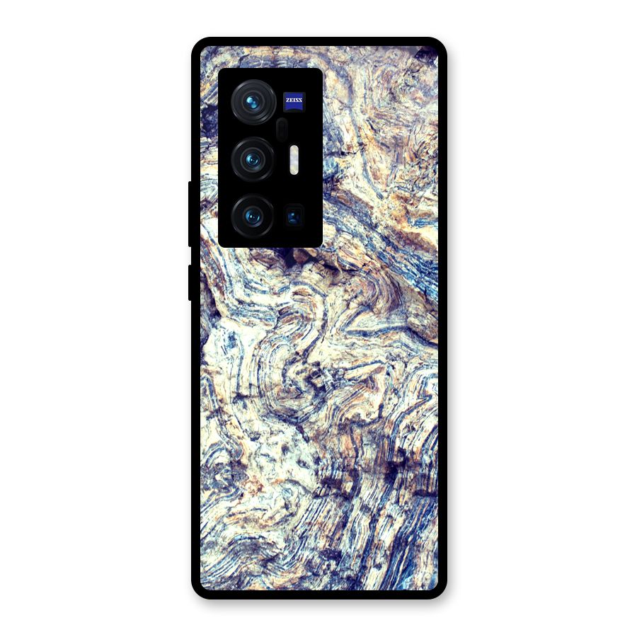 Marble Pattern Glass Back Case for Vivo X70 Pro Plus