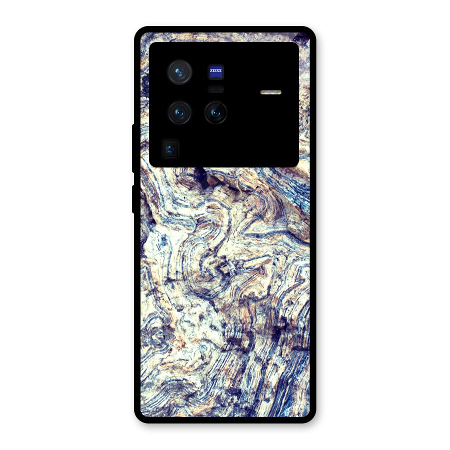 Marble Pattern Glass Back Case for Vivo X80 Pro