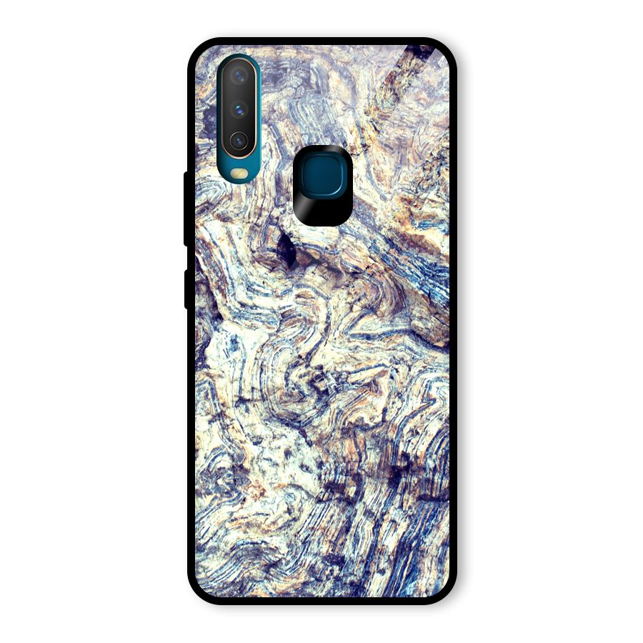 Marble Pattern Glass Back Case for Vivo Y12