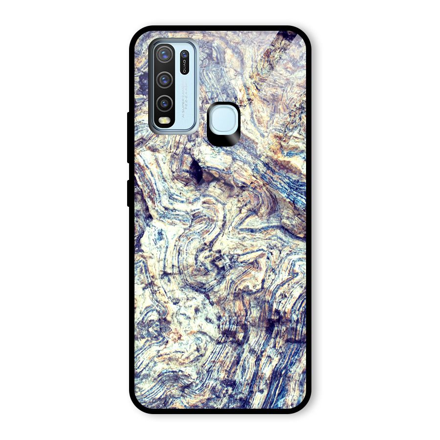 Marble Pattern Glass Back Case for Vivo Y50