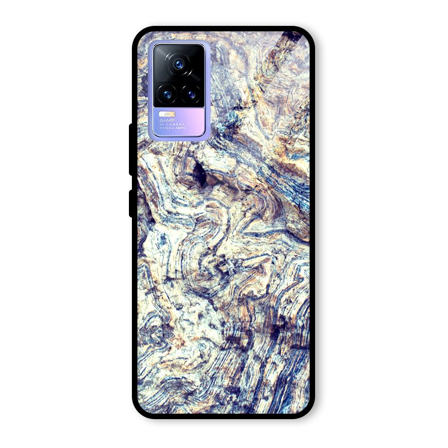 Marble Pattern Glass Back Case for Vivo Y73