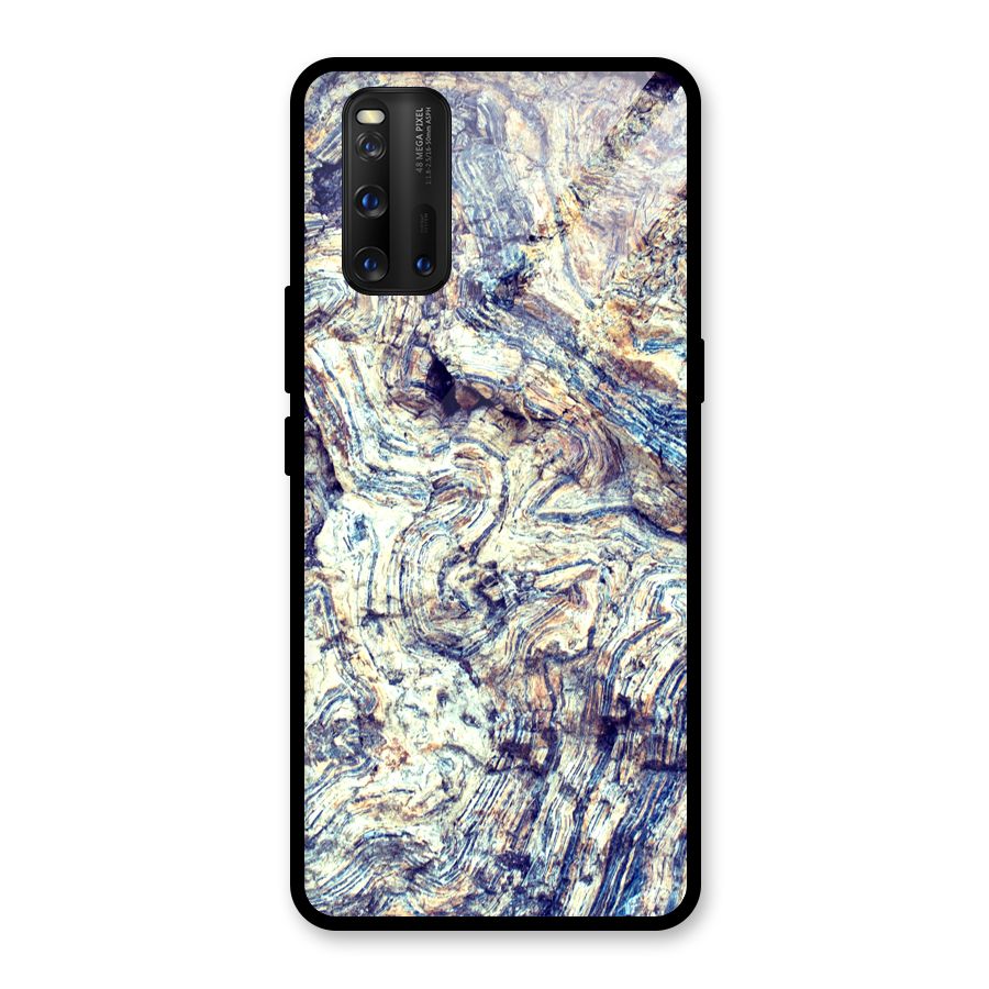 Marble Pattern Glass Back Case for Vivo iQOO 3