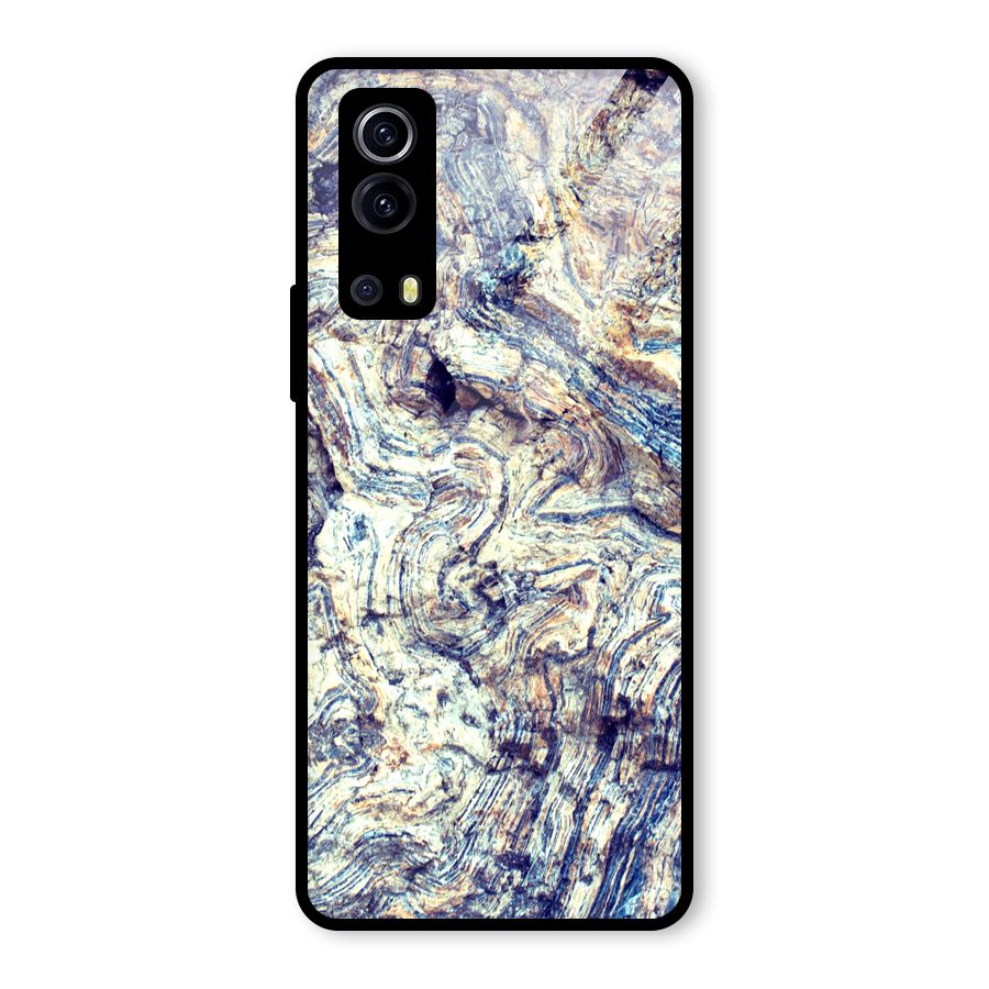 Marble Pattern Glass Back Case for Vivo iQOO Z3