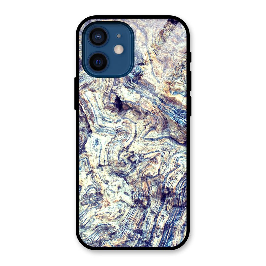 Marble Pattern Glass Back Case for iPhone 12 Mini