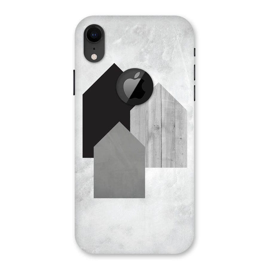 Marble Poster Back Case for iPhone XR Logo Cut
