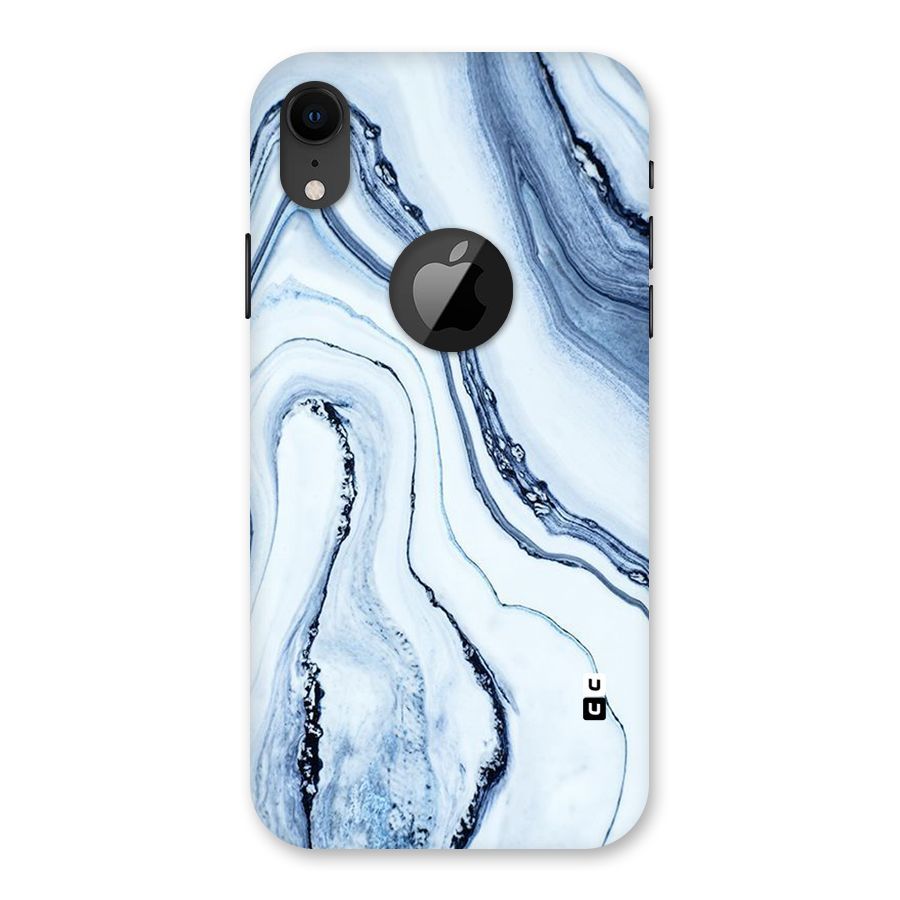 Marble Style (Printed) Back Case for iPhone XR Logo Cut