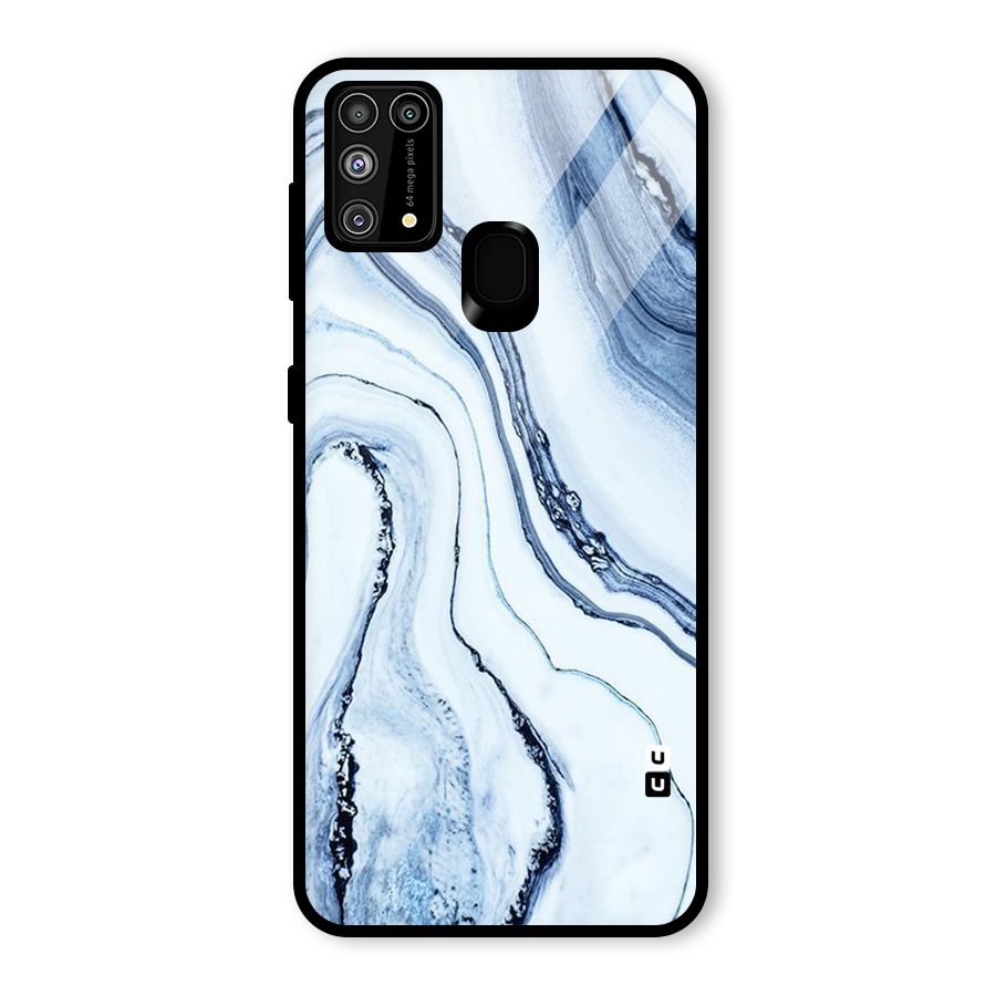 Marble Style (Printed) Glass Back Case for Galaxy F41