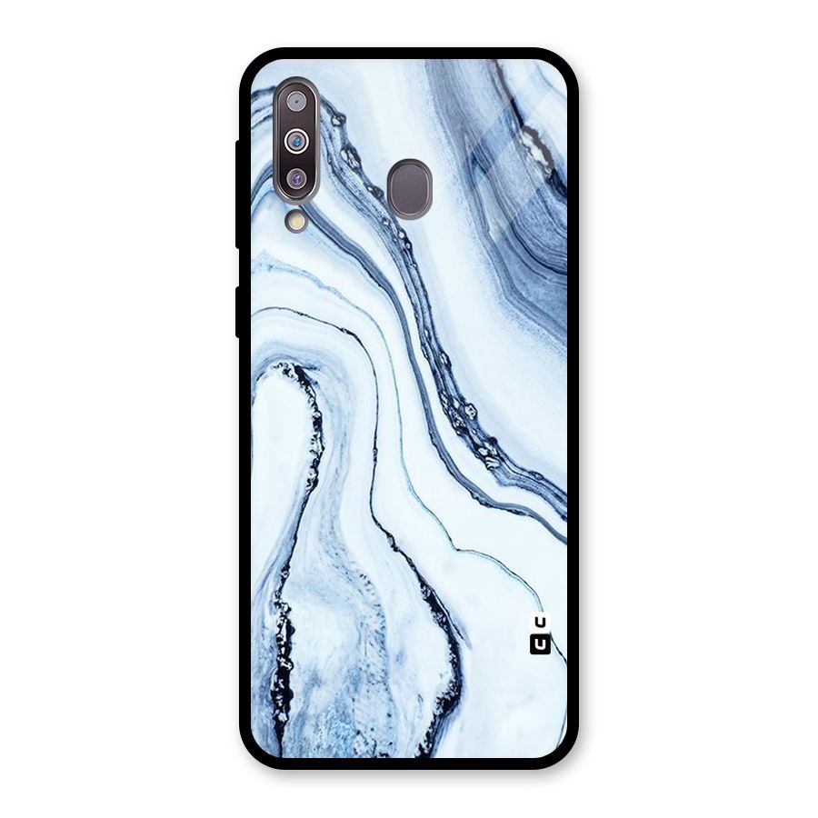 Marble Style (Printed) Glass Back Case for Galaxy M30
