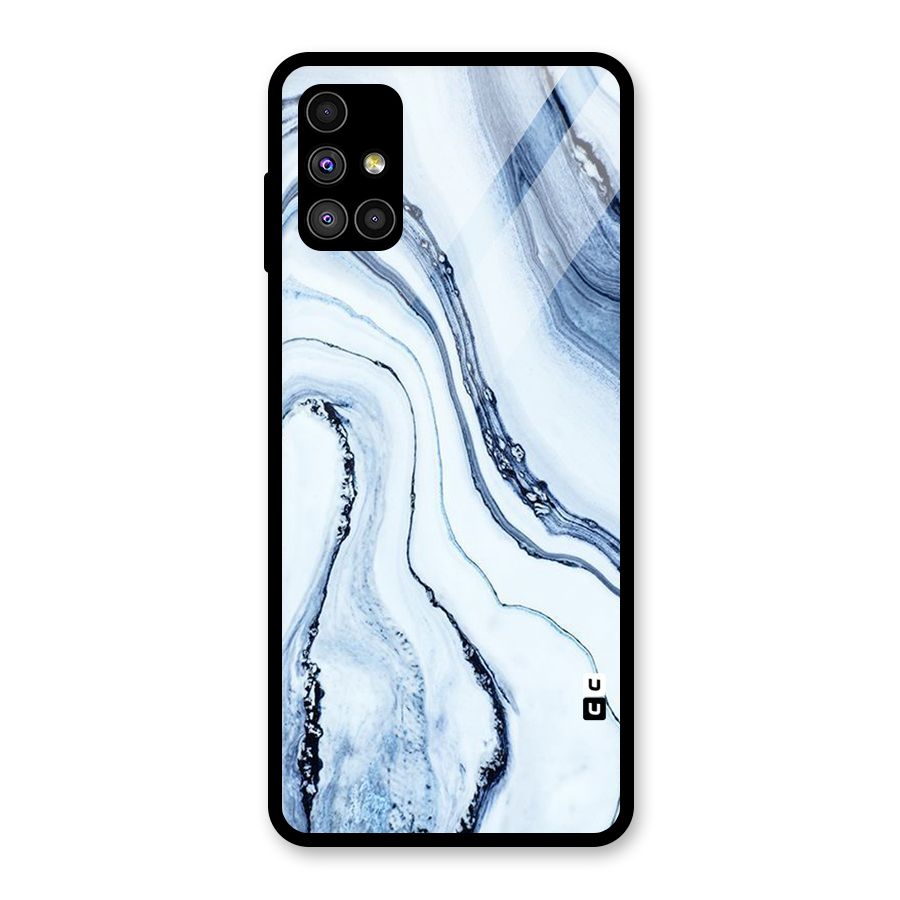 Marble Style (Printed) Glass Back Case for Galaxy M51
