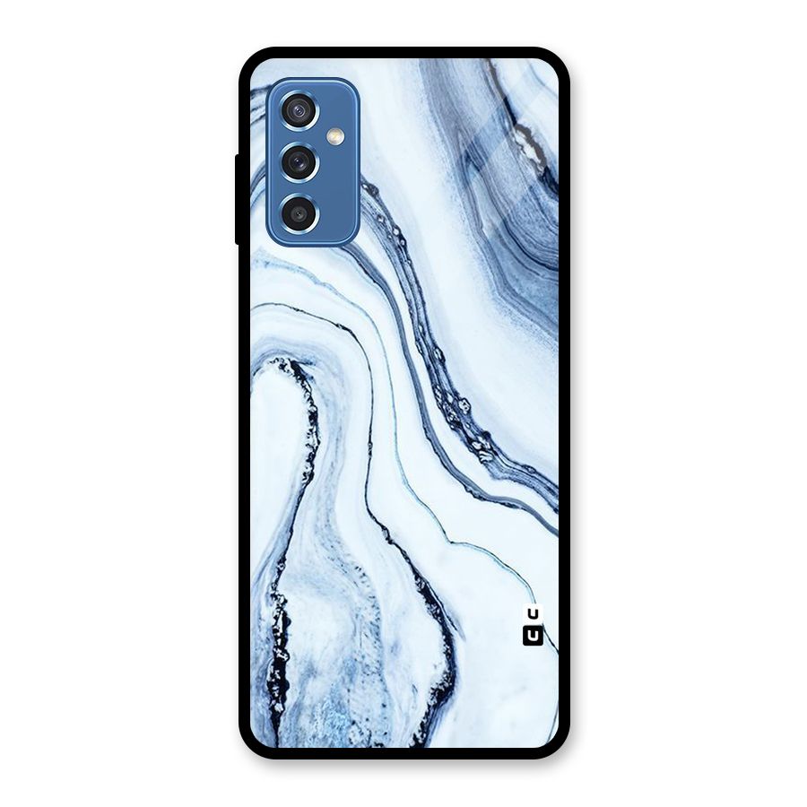 Marble Style (Printed) Glass Back Case for Galaxy M52 5G