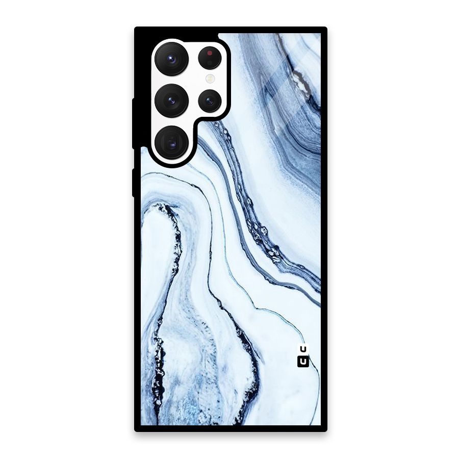 Marble Style (Printed) Glass Back Case for Galaxy S22 Ultra 5G