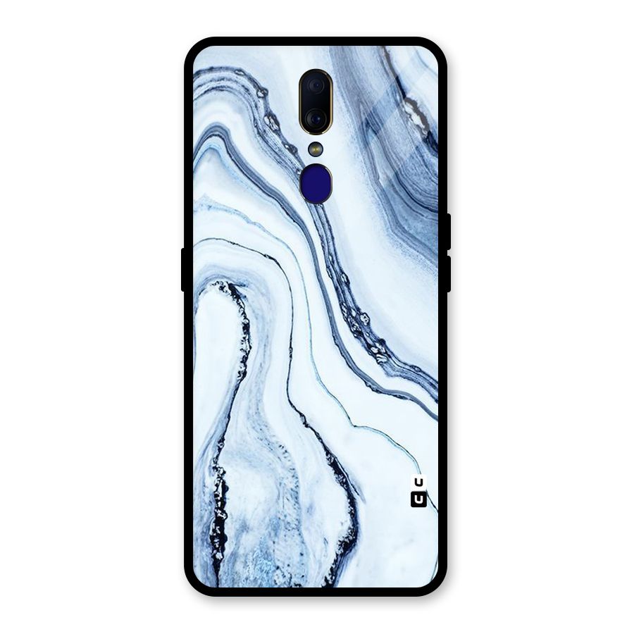 Marble Style (Printed) Glass Back Case for Oppo F11