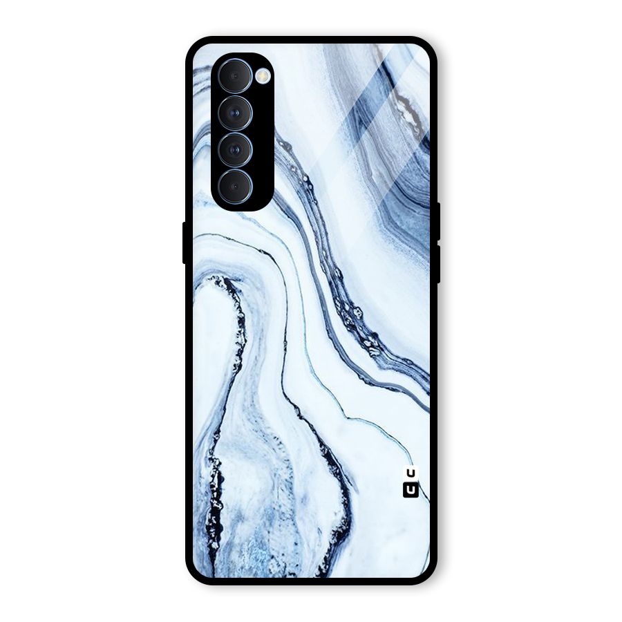 Marble Style (Printed) Glass Back Case for Oppo Reno4 Pro