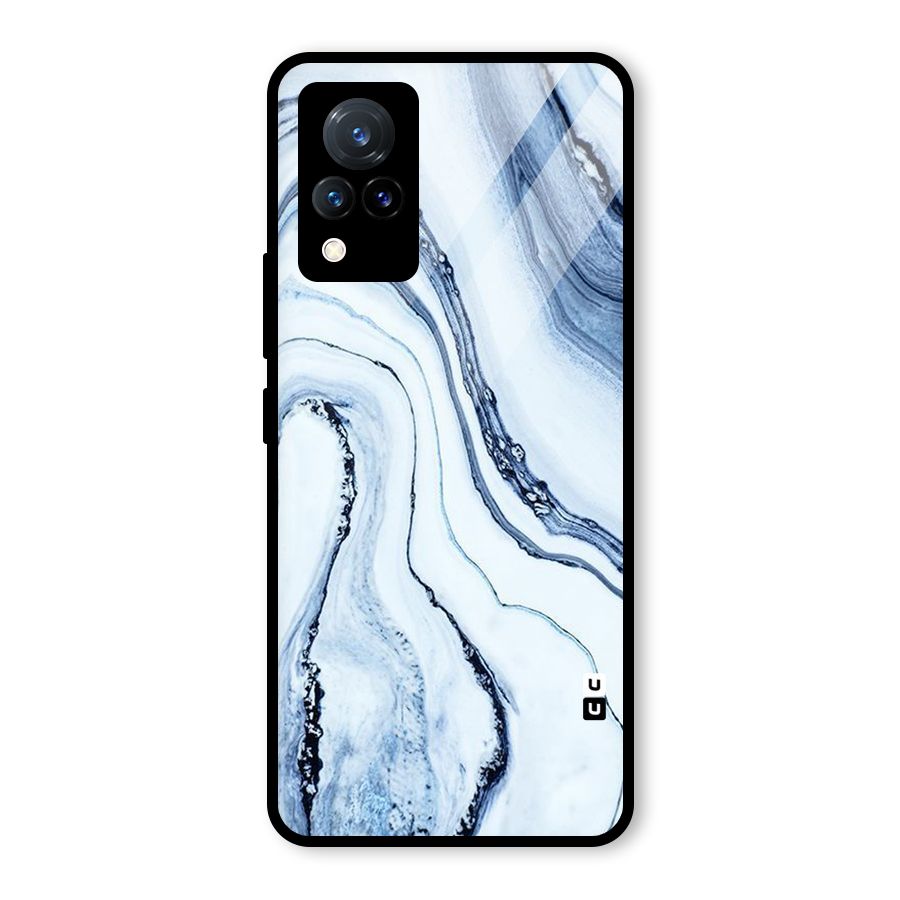 Marble Style (Printed) Glass Back Case for Vivo V21 5G