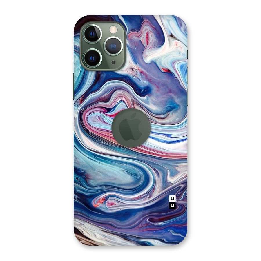 Marble Style Printed Back Case for iPhone 11 Pro Logo  Cut