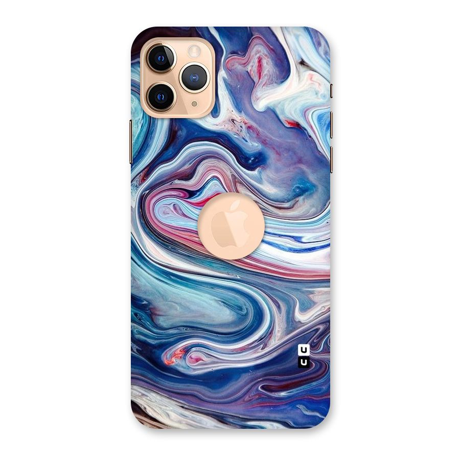 Marble Style Printed Back Case for iPhone 11 Pro Max Logo Cut