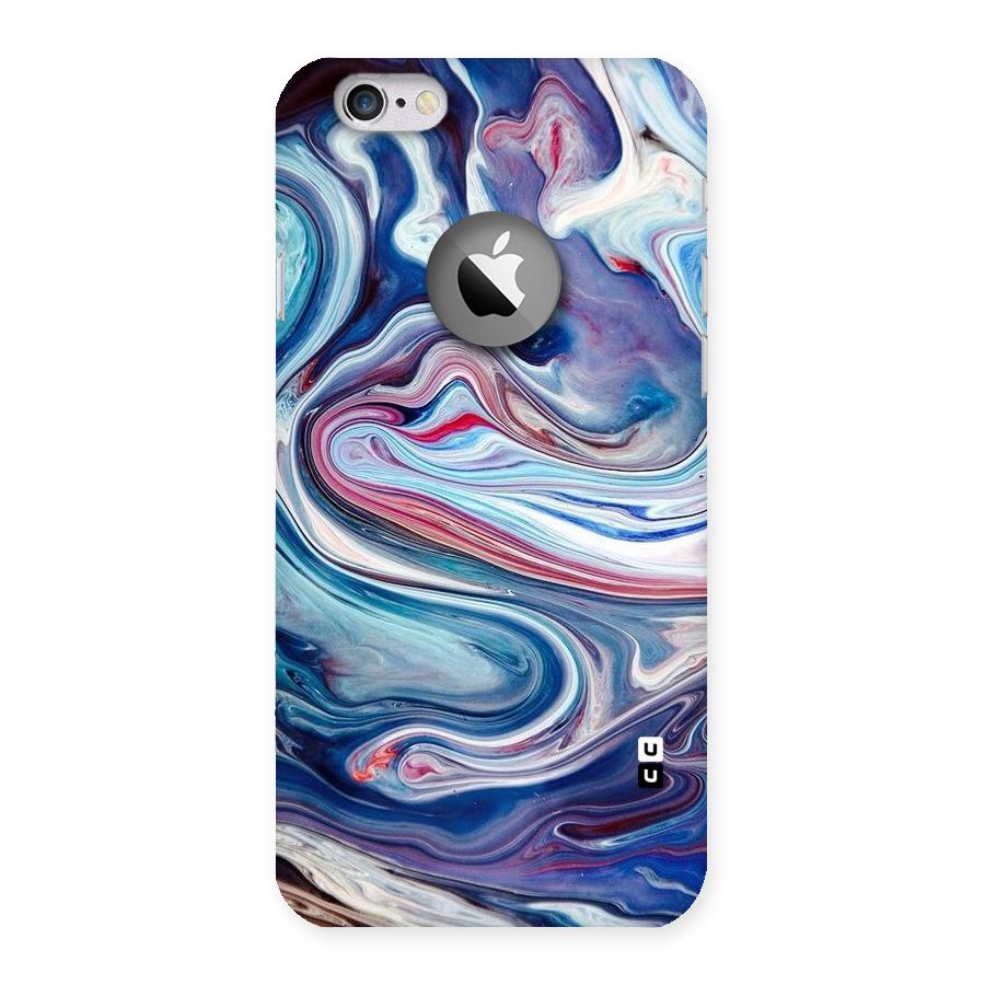 Marble Style Printed Back Case for iPhone 6 Logo Cut