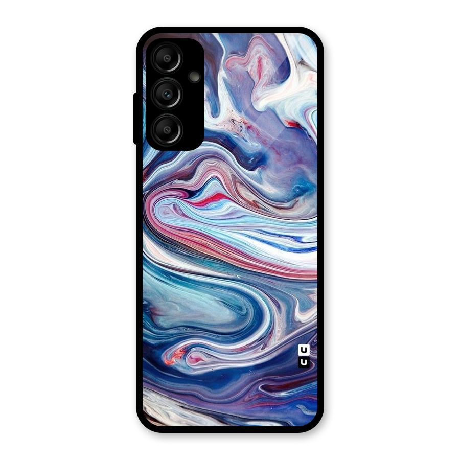 Marble Style Printed Glass Back Case for Galaxy A14 5G
