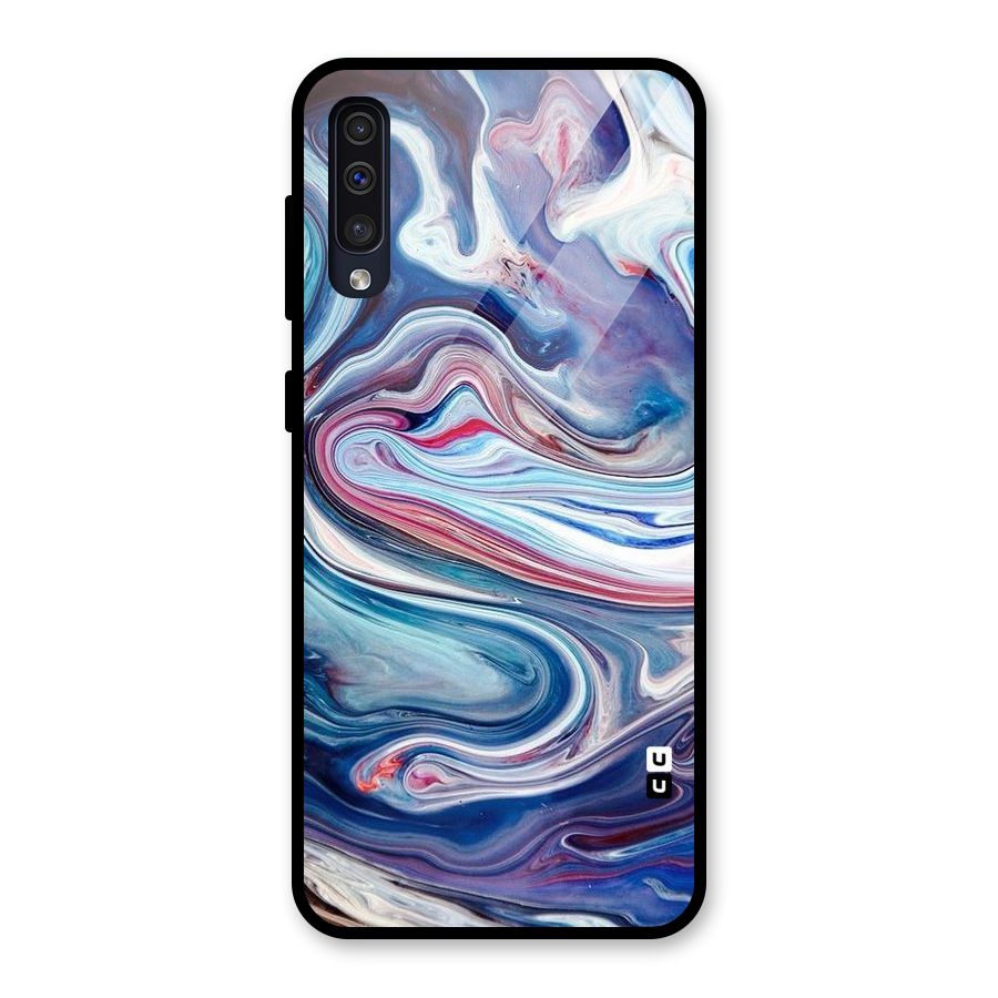 Marble Style Printed Glass Back Case for Galaxy A50s