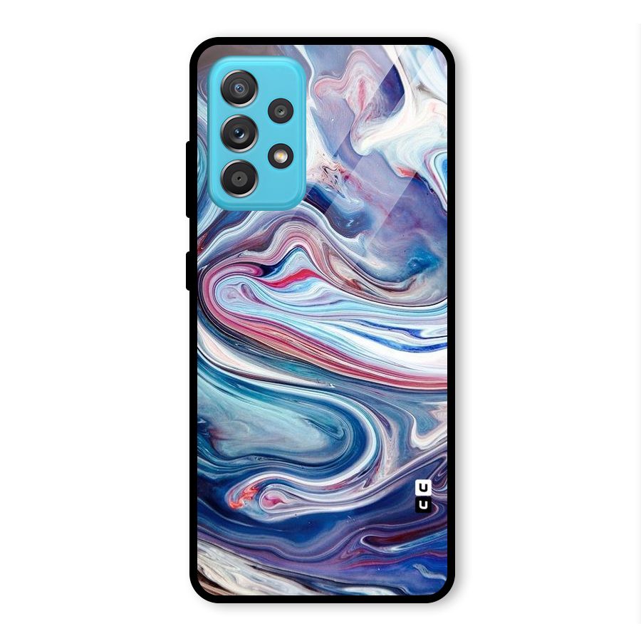 Marble Style Printed Glass Back Case for Galaxy A52s 5G