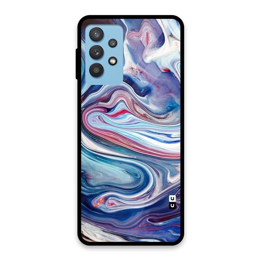 Marble Style Printed Glass Back Case for Galaxy M32 5G