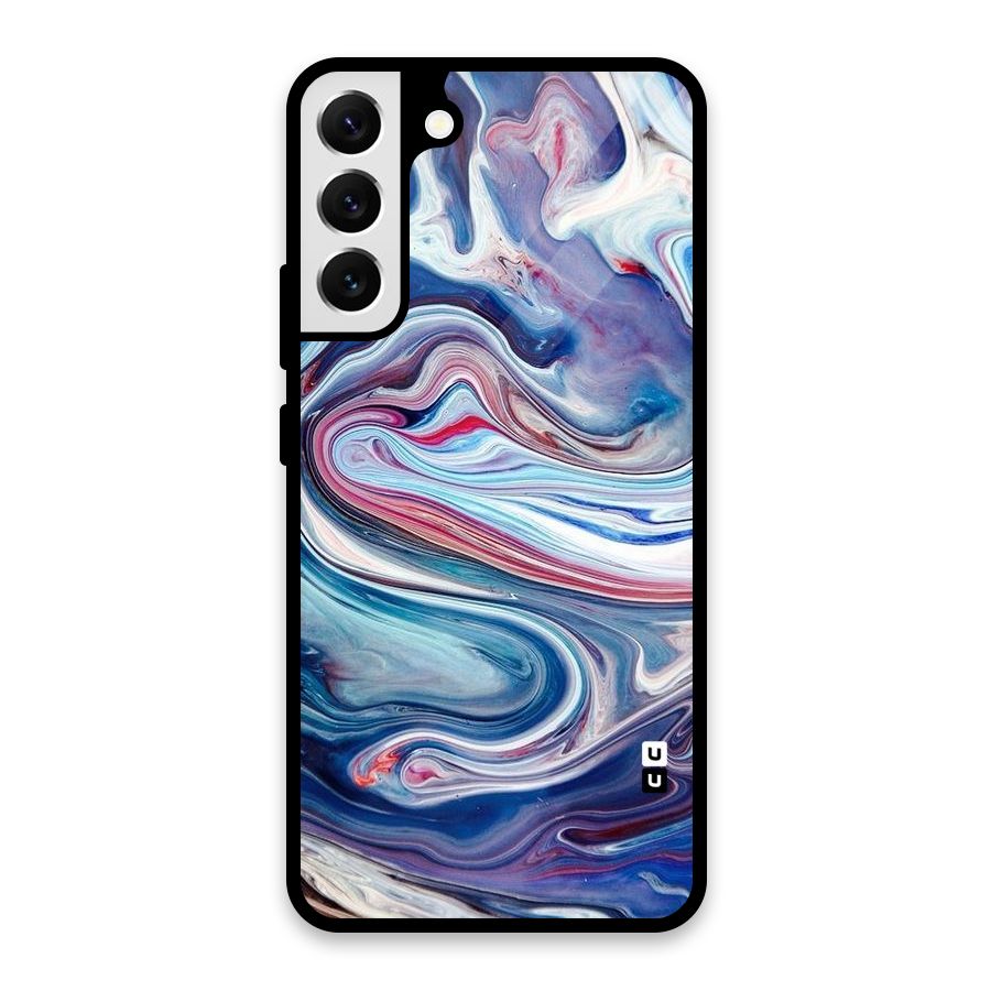 Marble Style Printed Glass Back Case for Galaxy S22 Plus 5G
