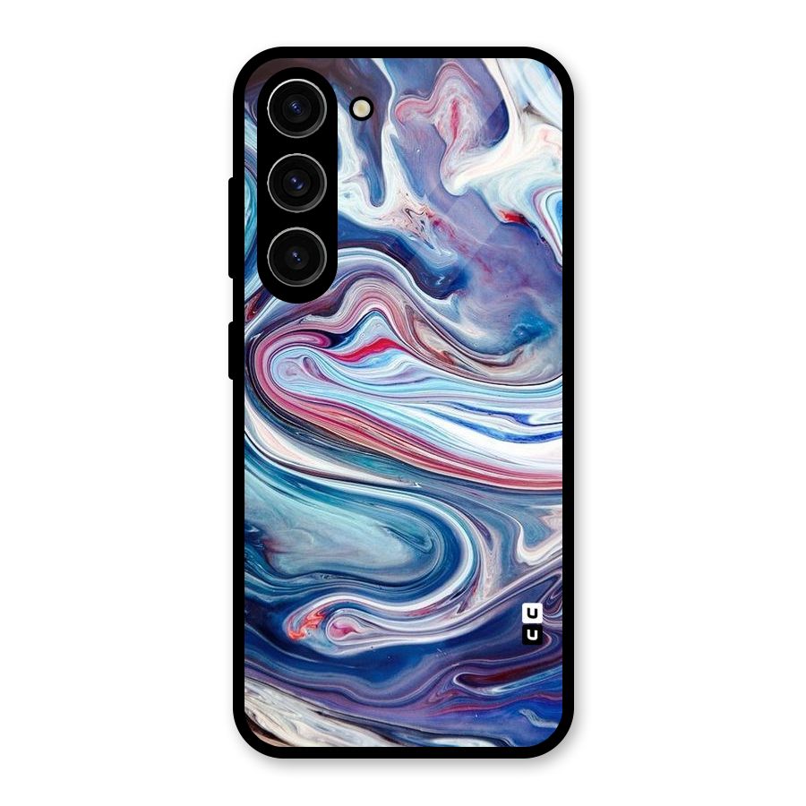 Marble Style Printed Glass Back Case for Galaxy S23