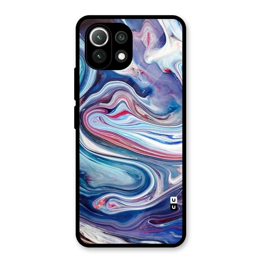Marble Style Printed Glass Back Case for Mi 11 Lite