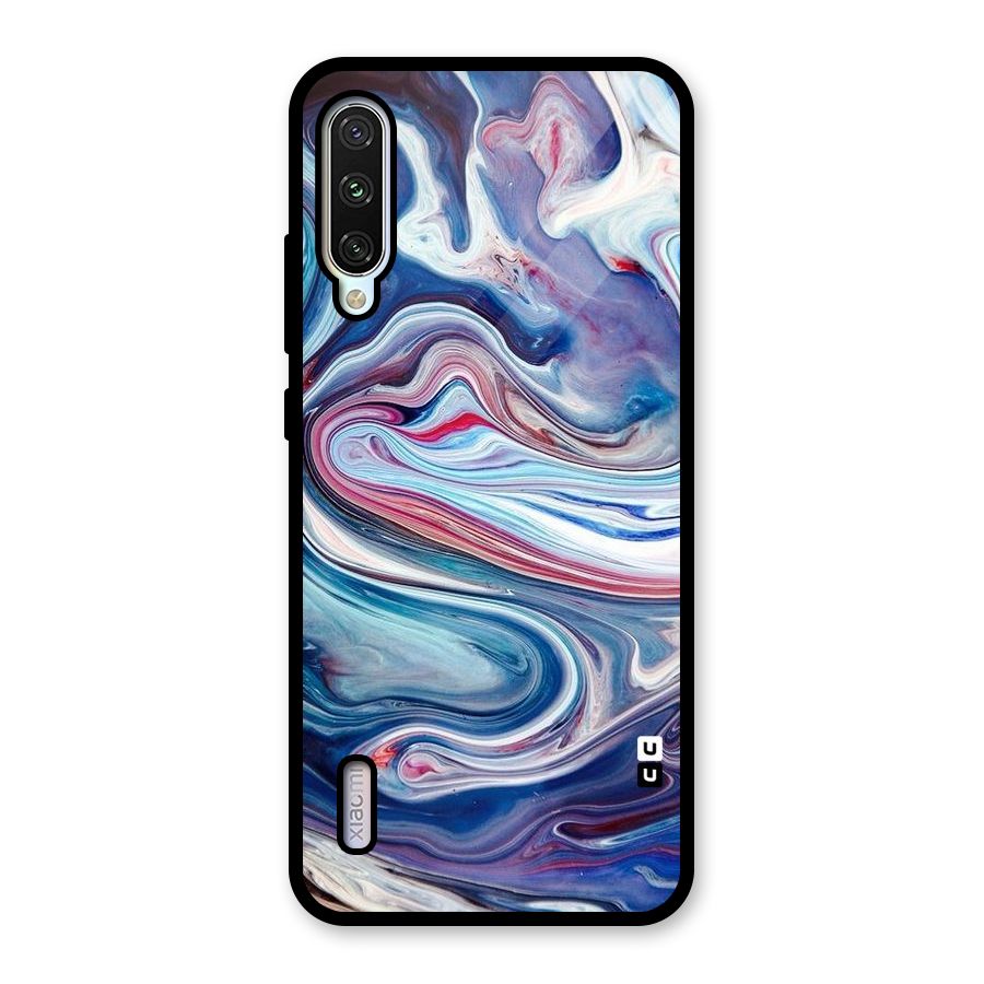 Marble Style Printed Glass Back Case for Mi A3