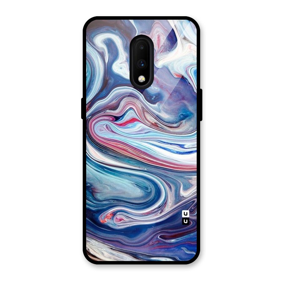 Marble Style Printed Glass Back Case for OnePlus 7
