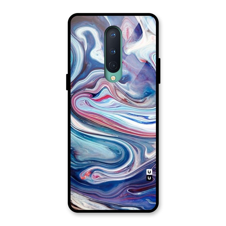 Marble Style Printed Glass Back Case for OnePlus 8