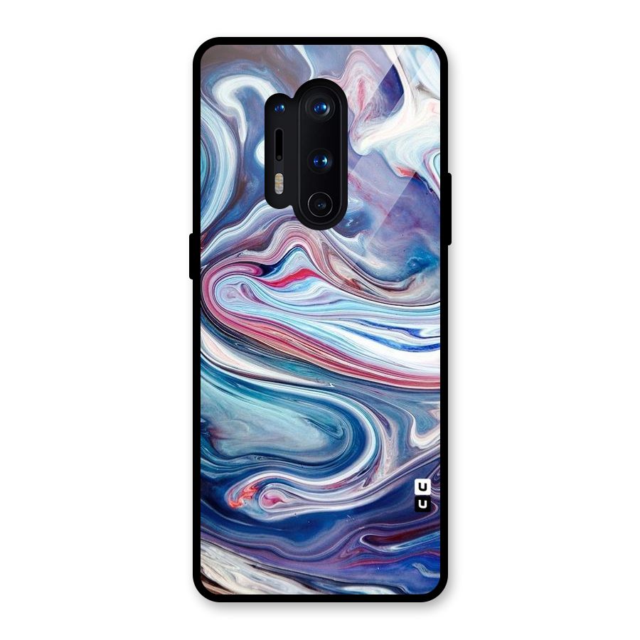 Marble Style Printed Glass Back Case for OnePlus 8 Pro