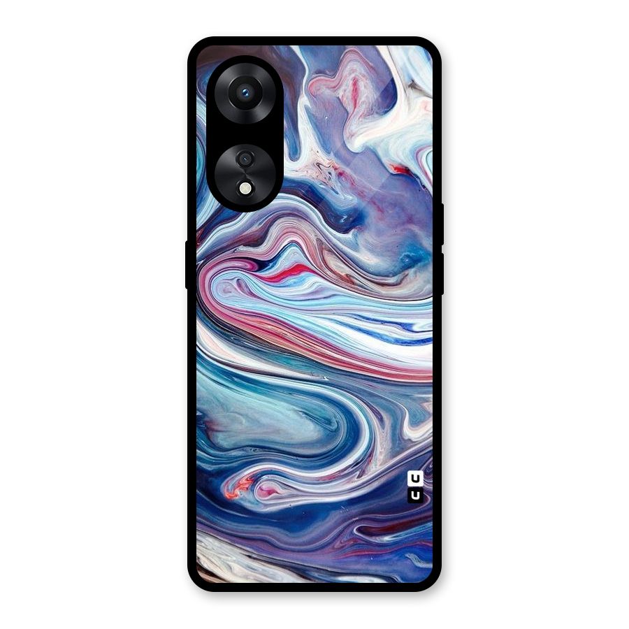 Marble Style Printed Glass Back Case for Oppo A78